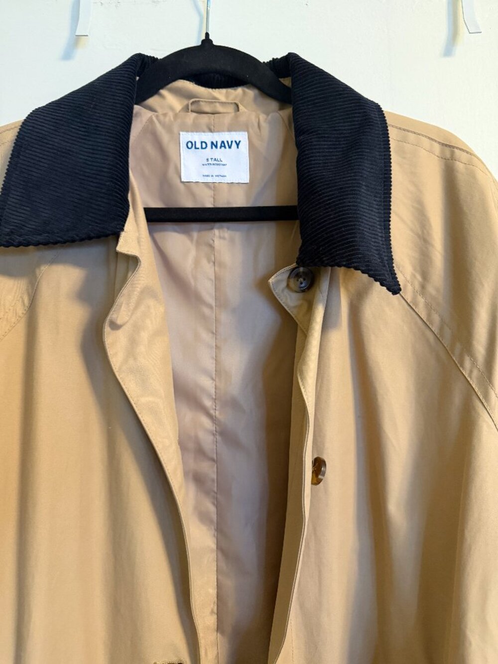 Old Navy Long Barn Coat | Tan | Size S Tall
